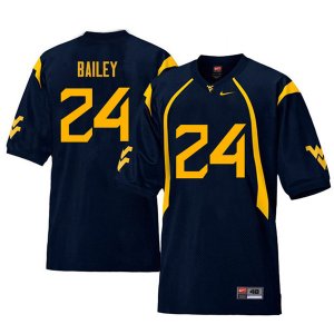 Men's West Virginia Mountaineers NCAA #24 Hakeem Bailey Navy Authentic Nike Retro Stitched College Football Jersey WN15F12JA